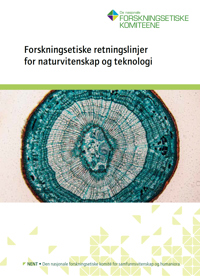 Omslaget til Forskningsetiske retningslinjer for naturvitenskap og teknologi